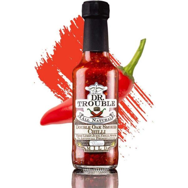 Dr Trouble Hot Sauce Double Oak Smoked Chili Pepper